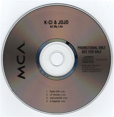 K-Ci & JoJo - All My Life (1997, CD) | Discogs