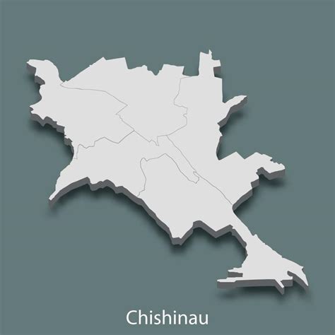 3d isometric map of Chisinau is a city of Moldova 11308950 Vector Art ...