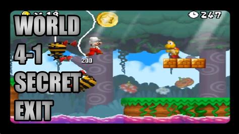 New Super Mario Bros DS World 4-1 Secret Exit - YouTube