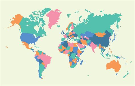 Modern World Map with Pastel Color 2859218 Vector Art at Vecteezy