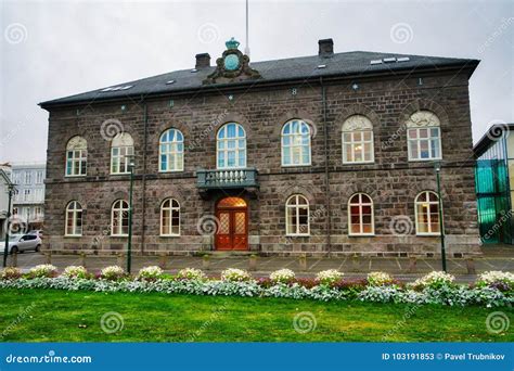 REYKJAVIK,ICELAND/OCTOBER 31,2017: Building of the Icelandic Parliament ...