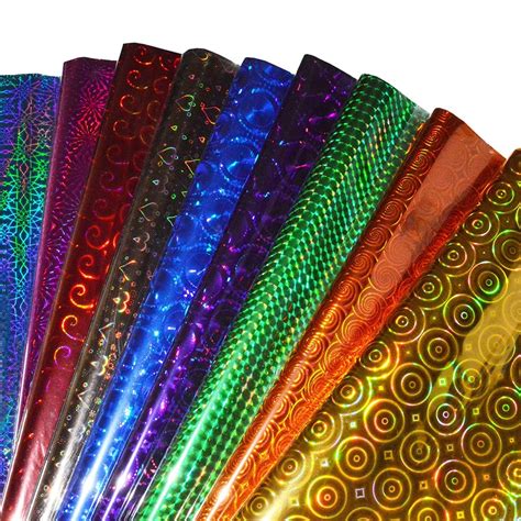 Buy TOTAL HOME Plastic Holographic Metallic Colour Paper Wrapping Sheets Especially for Gifts ...