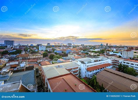 Manila City Skyline in Philippines Stock Image - Image of antique ...