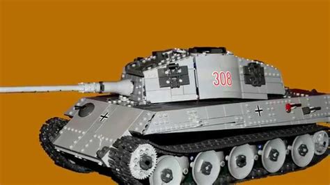 Lego Tank MOC 3 2015 scala 1 16 King Tiger - YouTube