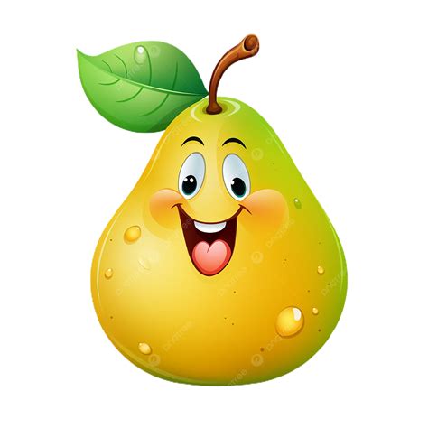 Single Fruit Pear Cartoon, Fruit Clipart, Cartoon Clipart, Pear Clipart ...