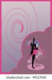 Rhythmic Gymnastics Background Space Poster Web Stock Illustration 99217433