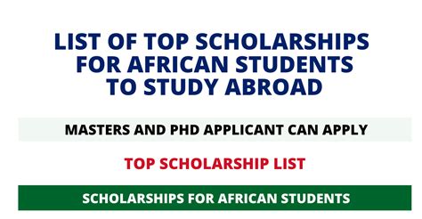 10 Top Scholarships for African Students | Apply Now