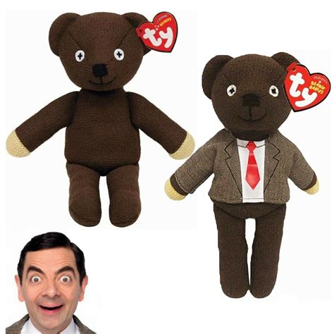 Mr Bean Teddy Bear Toy Cartoon Figure With Suit Knitted Beanie - Etsy