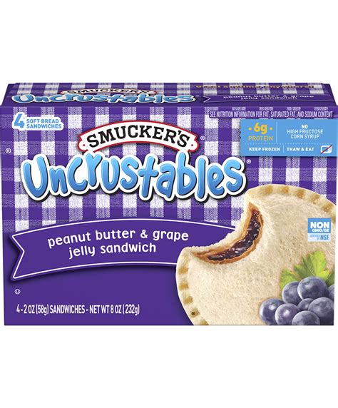 Uncrustables® Peanut Butter & Grape Jelly from Smucker's® | Smuckers uncrustables, Smuckers ...