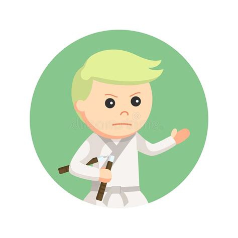 Karate Kid Character Profession Design Vector Stock Vector ...