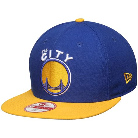 Men's Golden State Warriors New Era Royal 2Tone Hardwood Classics Basic 9FIFTY Original Fit ...