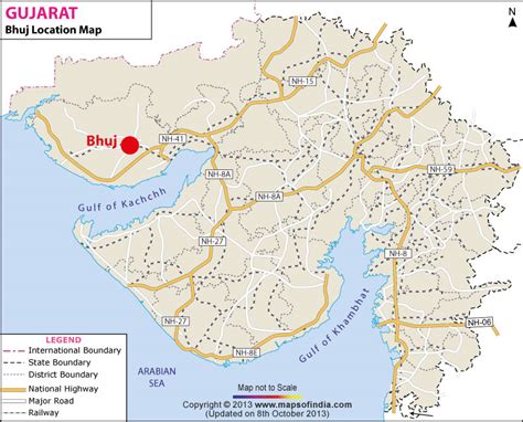 Bhuj Location Map, Where is Bhuj