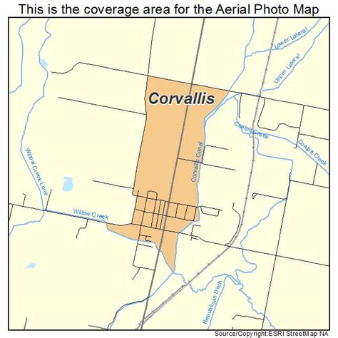 Aerial Photography Map of Corvallis, MT Montana