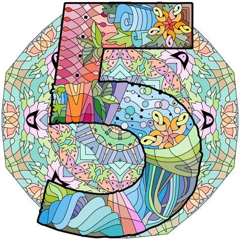 Mandala Number 8 Coloring Page With Vector Illustrati - vrogue.co