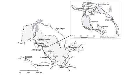 Amu Darya and Syr Darya-the Aral Sea tributaries and location of the ...