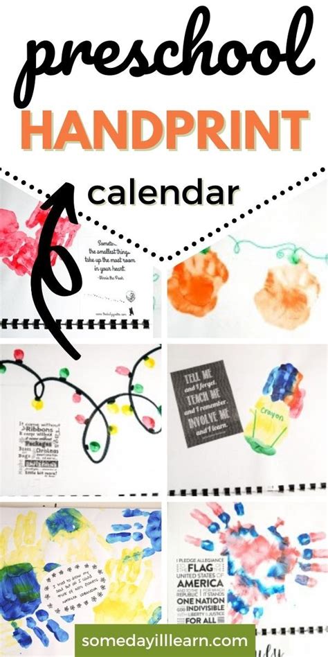 Handprint Calendar for Preschoolers | Handprint calendar, Handprint ...