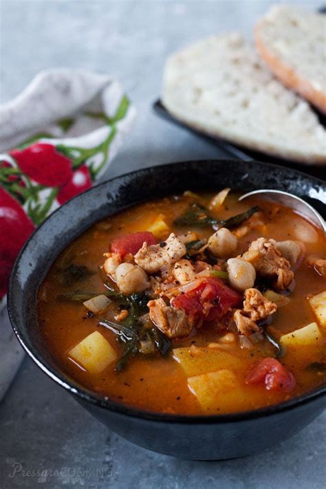 Pressure Cooker Chorizo, Chicken and Kale Soup | Pressure cooking ...