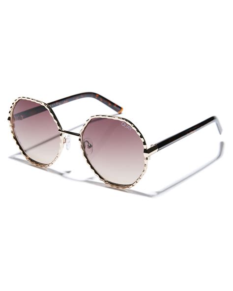 Quay Eyewear Women's Breeze In Sunglasses Stainless Steel Glass Gold 9343963026542 | eBay