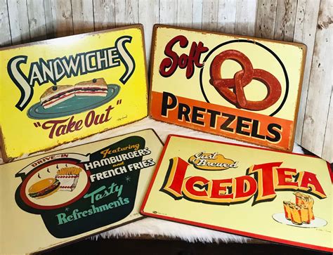 Vintage Restaurant Advertising Signs Retro Food | Etsy in 2021 | Diner sign, Advertising signs ...