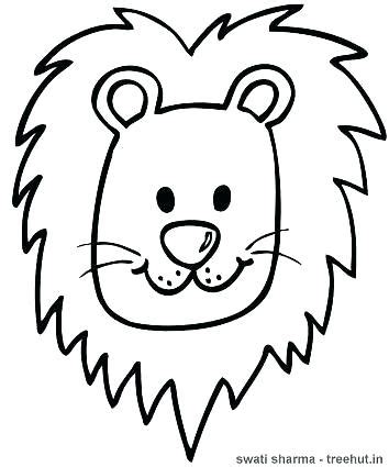 Lion Head Coloring Page at GetColorings.com | Free printable colorings pages to print and color