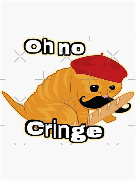 "Oh no Cringe Cat French" Sticker for Sale by Rzera- | Redbubble