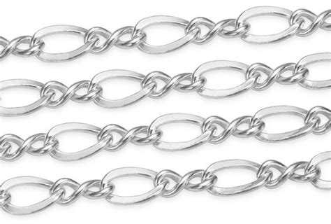 1 FT 2x3 mm Sterling Silver Figure Eight Chain SS276 Price