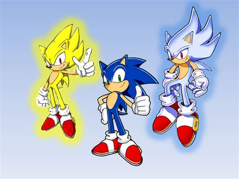 Sonic, Super Sonic and Hyper Sonic Wallpaper. by 9029561 on DeviantArt