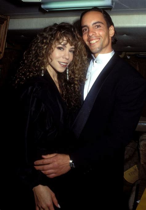 Mariah Carey with her brother Morgan Carey during American Music Awards ...