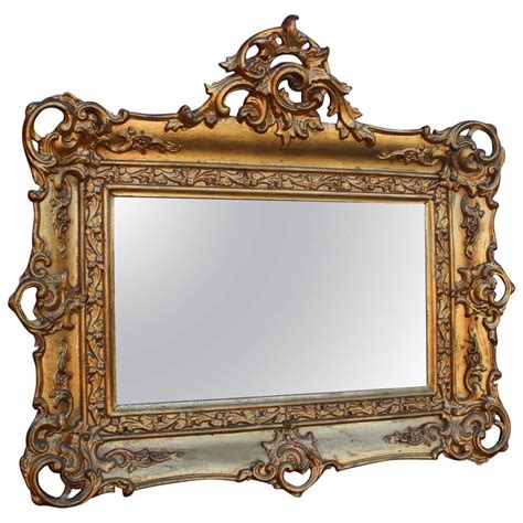 Antique Gold Leaf Frame Mirror, 1820s for sale at Pamono