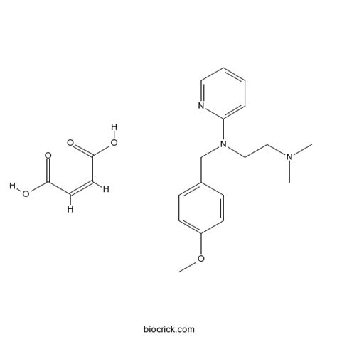 Mepyramine maleate | CAS:59-33-6 | Selective H1 inverse agonist | High Purity | Manufacturer ...