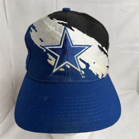 VINTAGE DALLAS COWBOYS Logo Athletic Black Splash NFL Pro Line Snapback Hat Cap $40.00 - PicClick