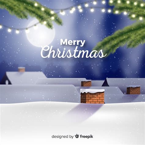 Free Vector | Christmas snow roof background