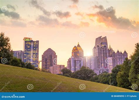 Midtown Atlanta skyline stock image. Image of scenic - 88489893