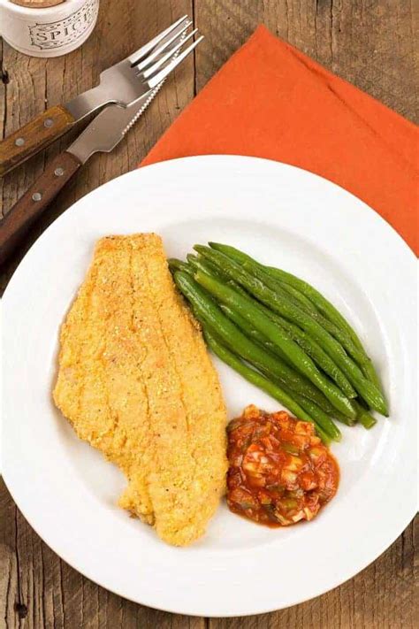 Cornmeal Crusted Catfish with Creole Sauce Recipe - MyGourmetConnection