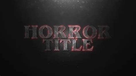 Horror Intro After Effects Templates ~ Projects | Pond5