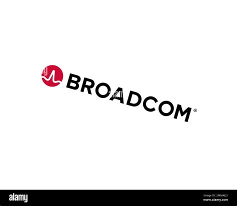 Broadcom Inc, rotated, white background, logo, brand name Stock Photo ...