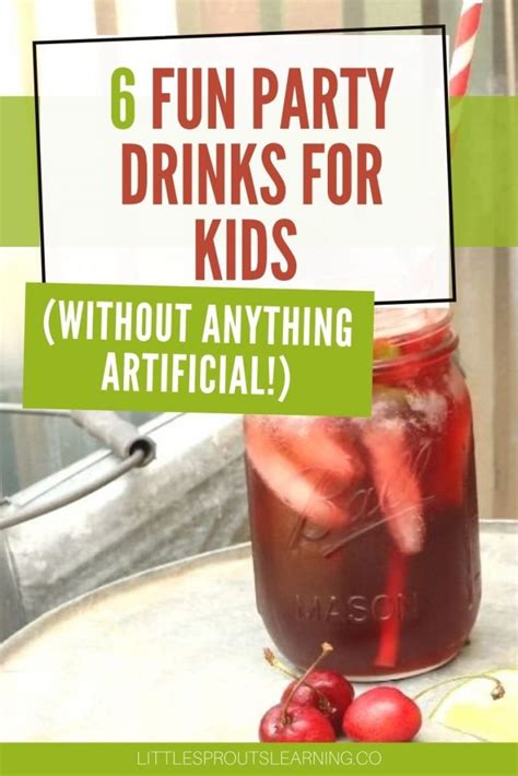 6 Fun Party Drinks for Kids (WITHOUT Anything Artificial!)-Little Sprouts