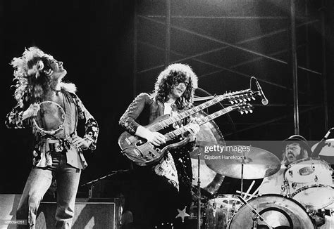 Led Zeppelin perform live on stage in Germany in March 1973 L-R... News ...