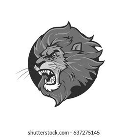 Lion Head Mascot Logo Black White: เวกเตอร์สต็อก (ปลอดค่าลิขสิทธิ์) 637275145 | Shutterstock