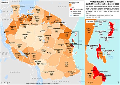 Tanzania Population and Buildings 2022 – geo.fyi