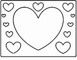 Hearts  Valentines Day coloring Page sketch template