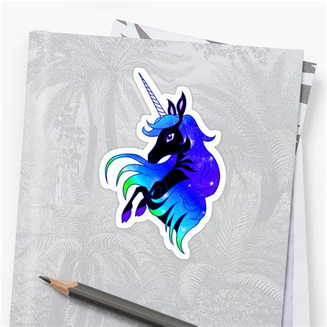 "Fierce Space Unicorn" Stickers by CynderMizuki | Redbubble