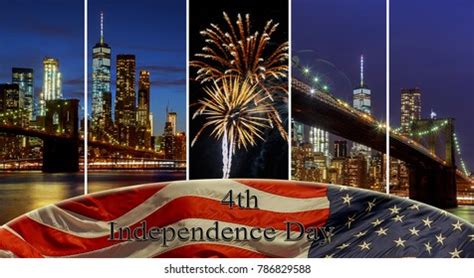 American Flag Flying Skyline New York Stock Photo 786829588 | Shutterstock