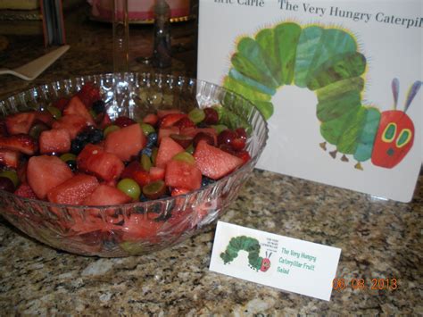 The Very Hungry Caterpillar Fruit Salad from the Build-A-Library baby shower Hungry Caterpillar ...