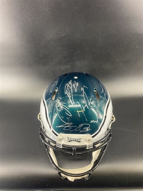 Eagles Helmet Signed By 2023 Pro Bowlers - Jalen Hurts, AJ Brown, Myles ...