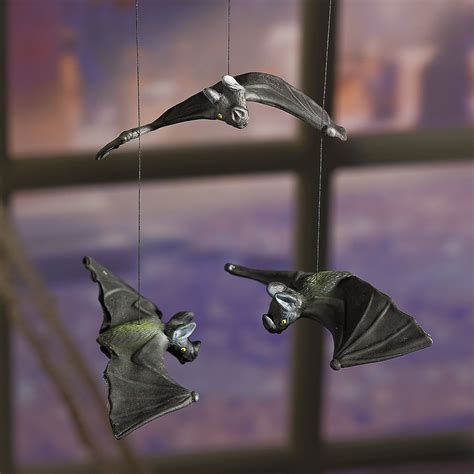 Hanging Bats Halloween Decorations - 12 Pc. | Halloween bat decorations, Halloween party decor ...