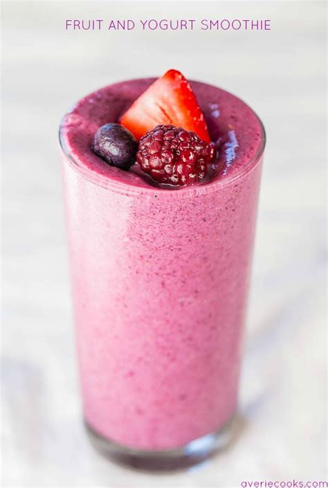 Fruit and Yogurt Smoothie - Averie Cooks