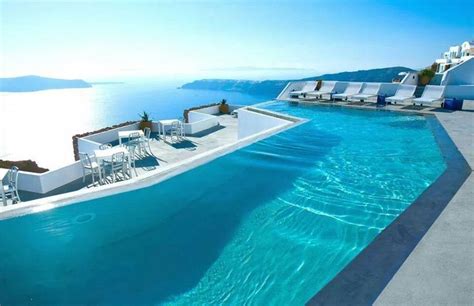 Santorini | Santorini hotels, Beautiful pools