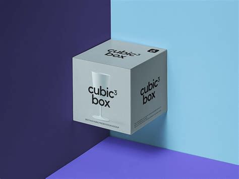 Free Cubic Box Packaging Mockup (PSD)