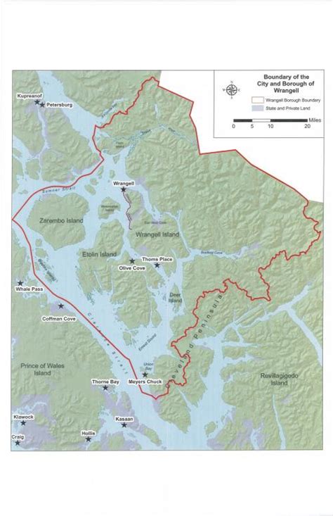 Boundary Map of City and Borough of Wrangell | Wrangell Alaska